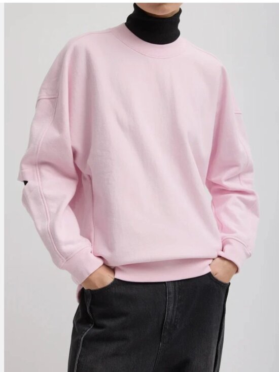 Tibi Tops - Tibi Cocoon Crewneck Light Pink Cotton Sweatshirt Size m medium crew